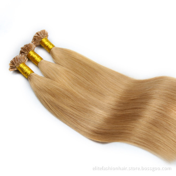 U Tip Hair Wholesale Raw Indian Kinky Curly Itip Keratin Bonds Flat U Remy Human Hair Extensions Micro Links Microlink